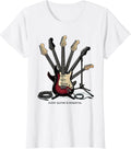 Women's Every Guitar Is Essential Tattoo Guitarist Rock Music Humor T-Shirt - White