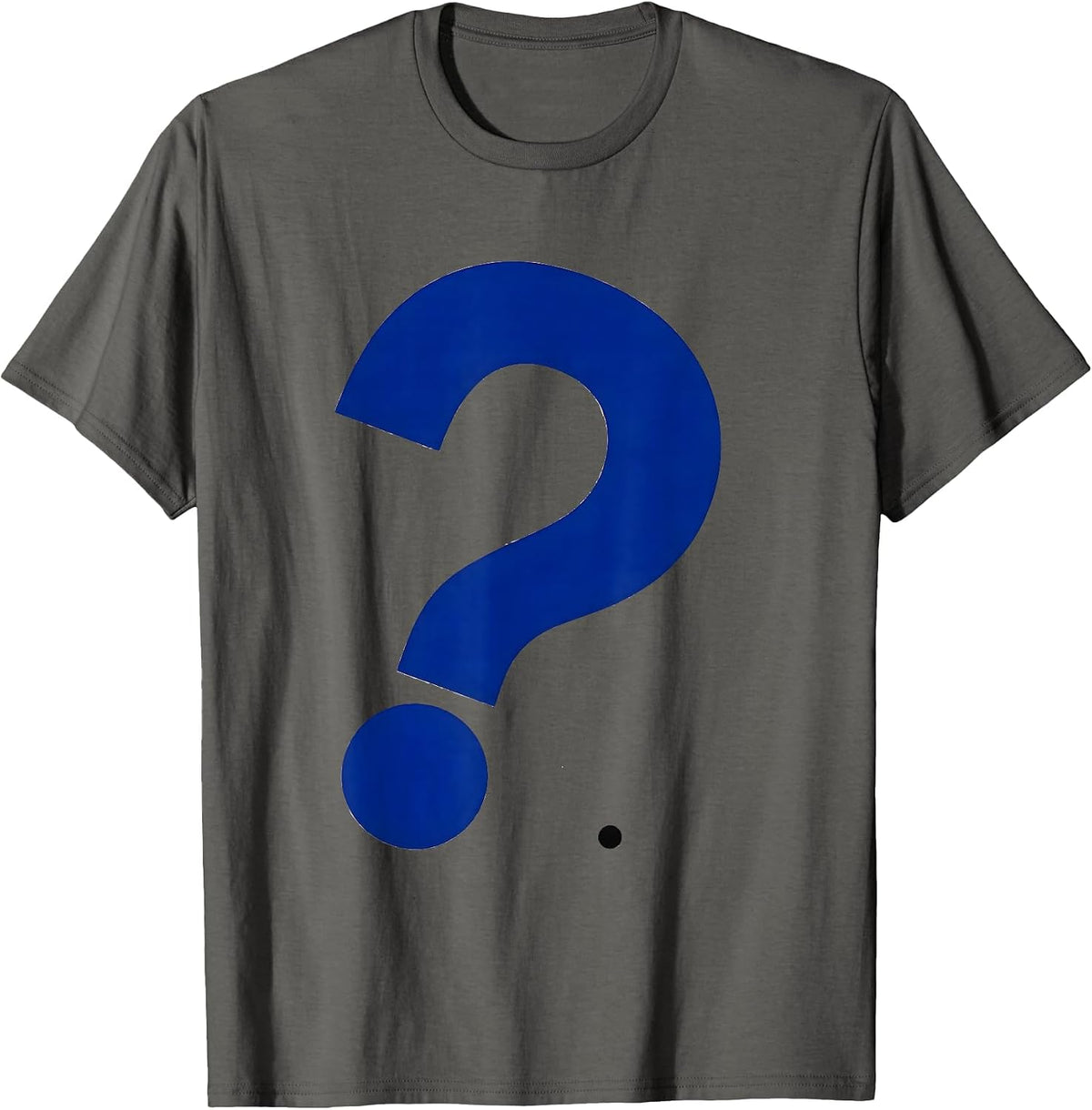 Question Mark Punctuation Humor Grammar Teacher Gift T-Shirt - Asphalt Grey