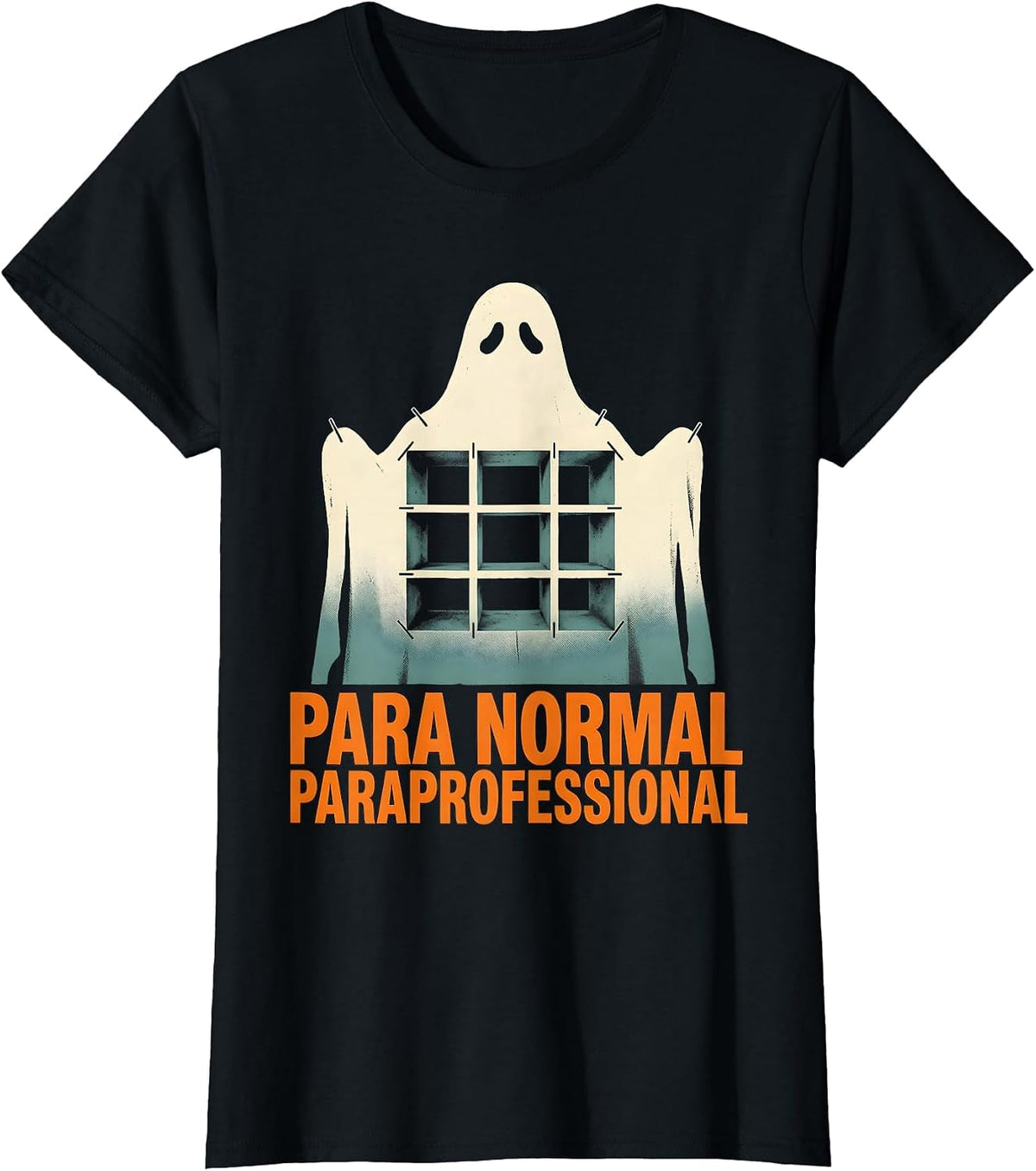 Women's Para Normal Paraprofessional Ghost SPED Teacher Halloween T-Shirt - Black