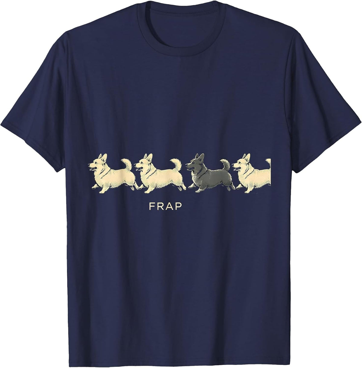 Frap Funny Corgi Dog Lover Corgi Mom Dad T-Shirt - Navy Blue