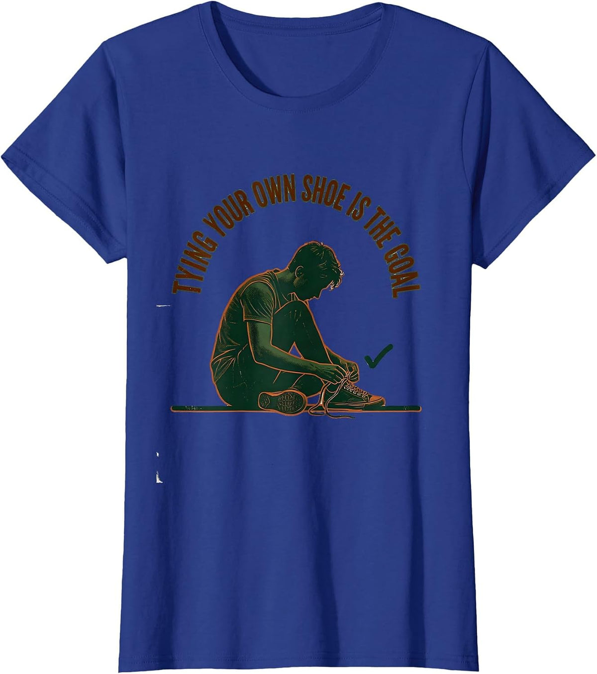 Women's Tying Your Own Shoe Is The Goal Vintage Physical Therapy T-Shirt - Royal Blue