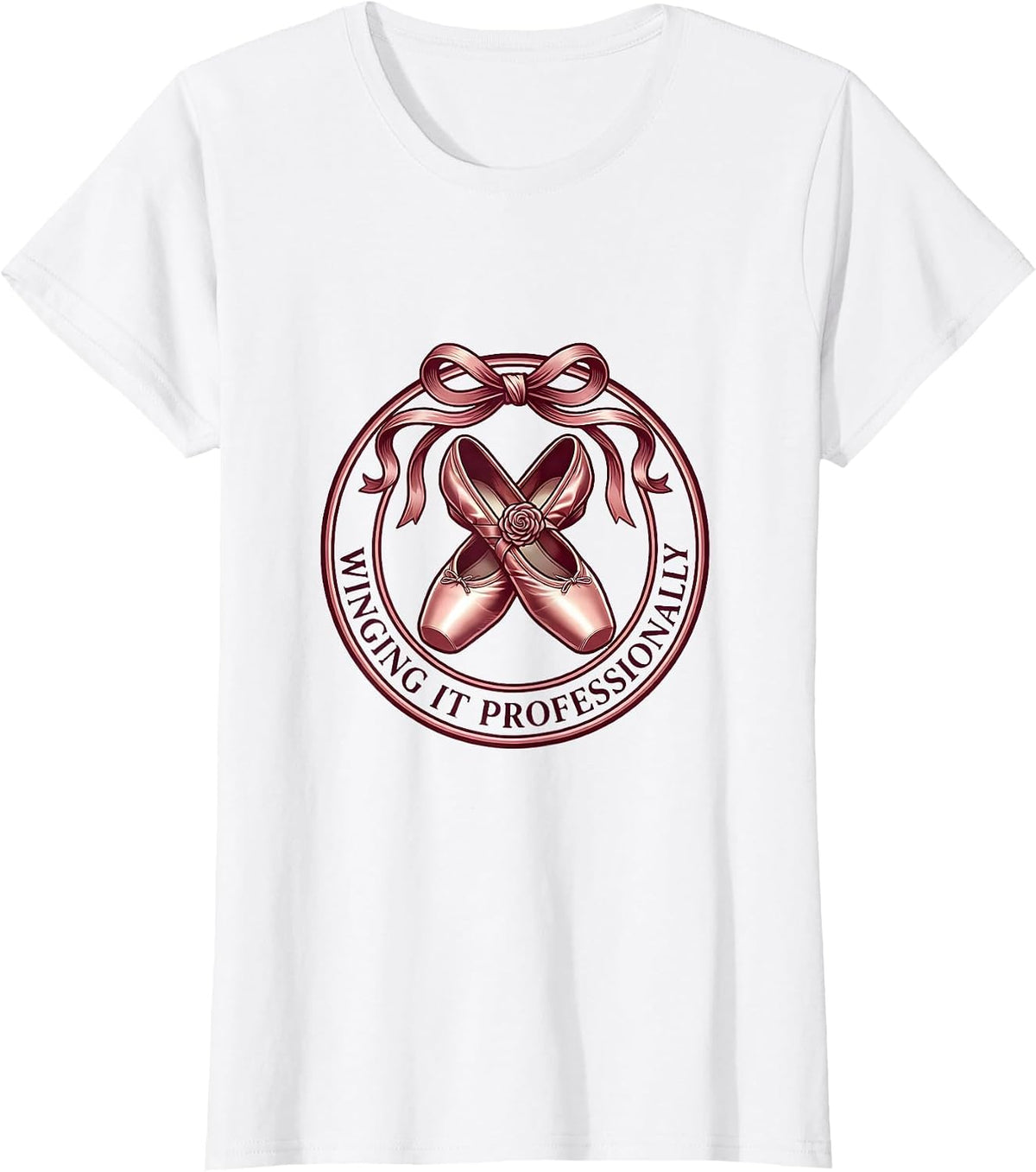 Winging It Professionally Substitute Teacher T-Shirt - White