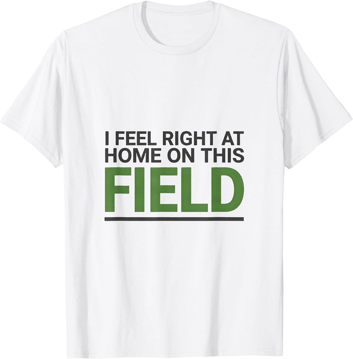 Men's I Feel Right At Home On This Field Funny Youth Soccer Player T-Shirt - White