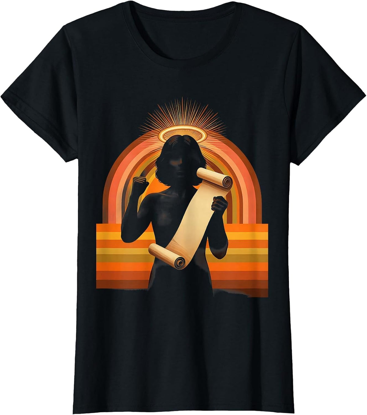 Substitute Teacher Rolled Seating Chart Graphic T-Shirt - Black