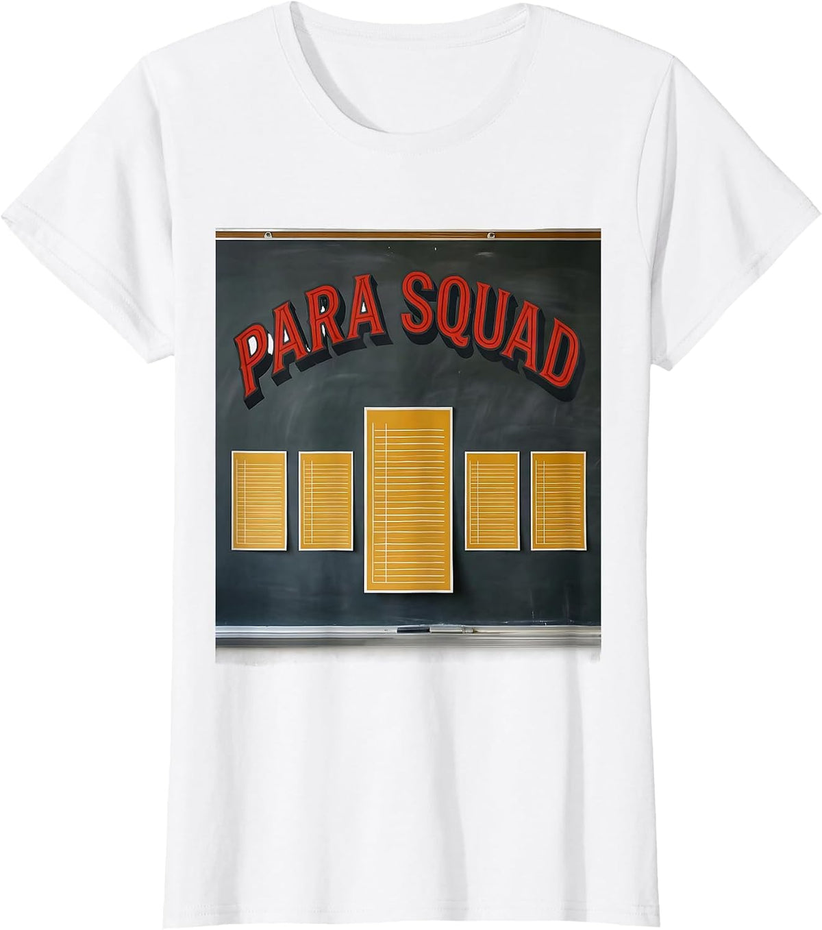 Women's Para Squad Paraprofessional Teacher Appreciation Back T-Shirt - White