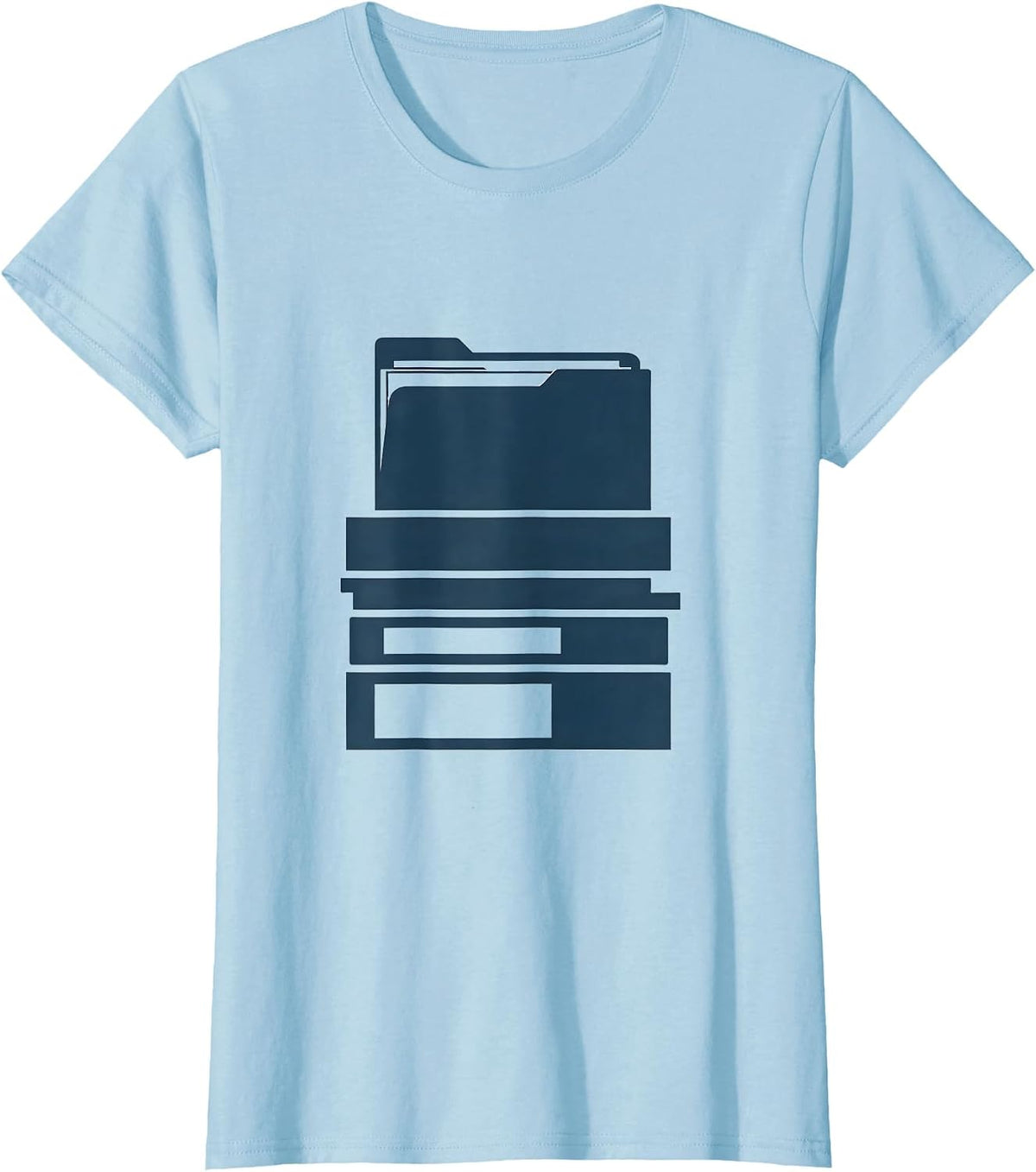 Paraprofessional Colorful Binders and Folders Graphic T-Shirt - Baby Blue