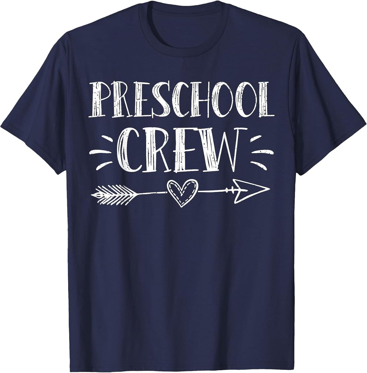 Preschool Crew 1st Day of School Preschool Teacher Team T-Shirt - Navy Blue
