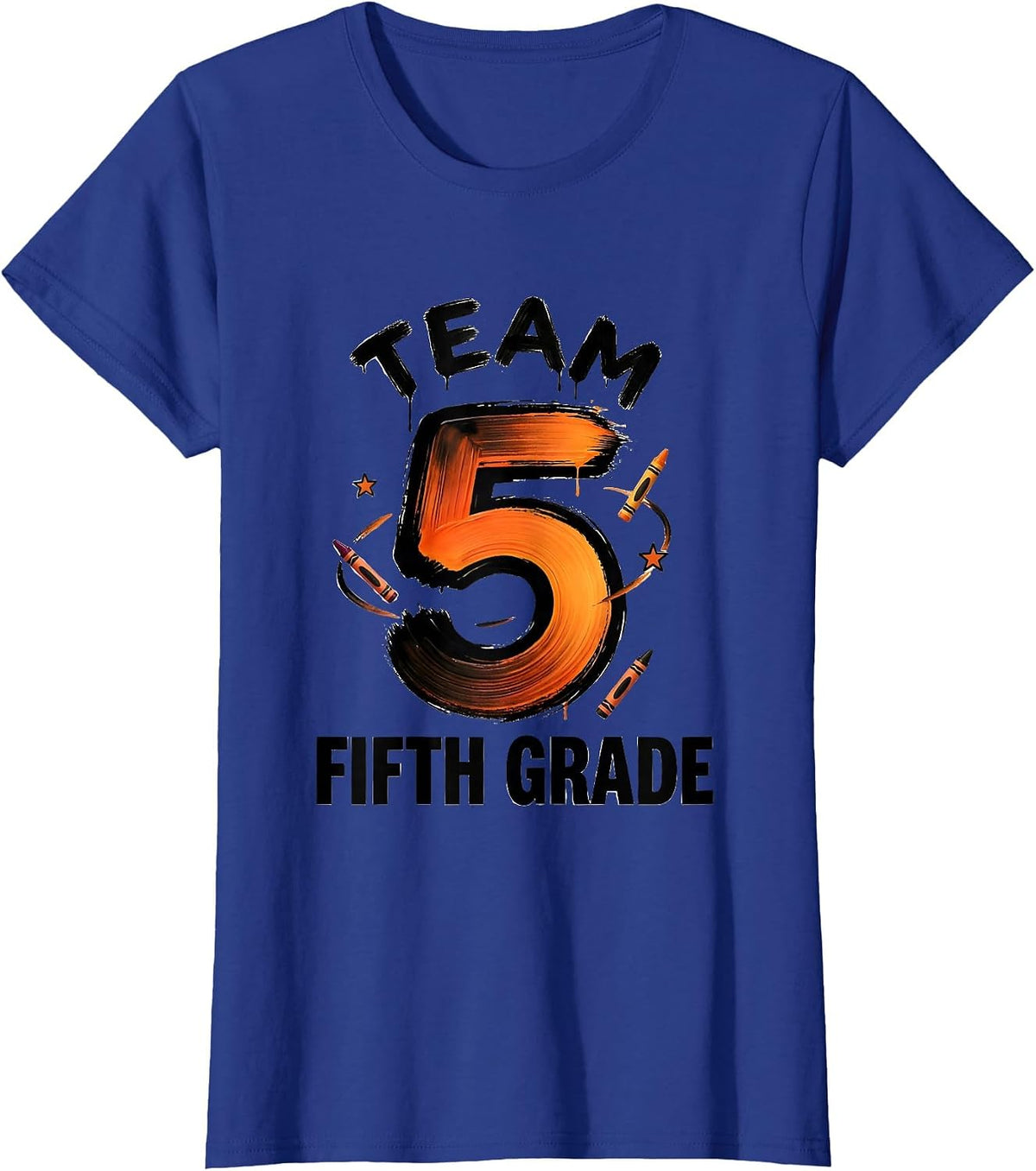 Women's Team Fifth Grade Playful Back To School Teacher Student T-Shirt - Royal Blue
