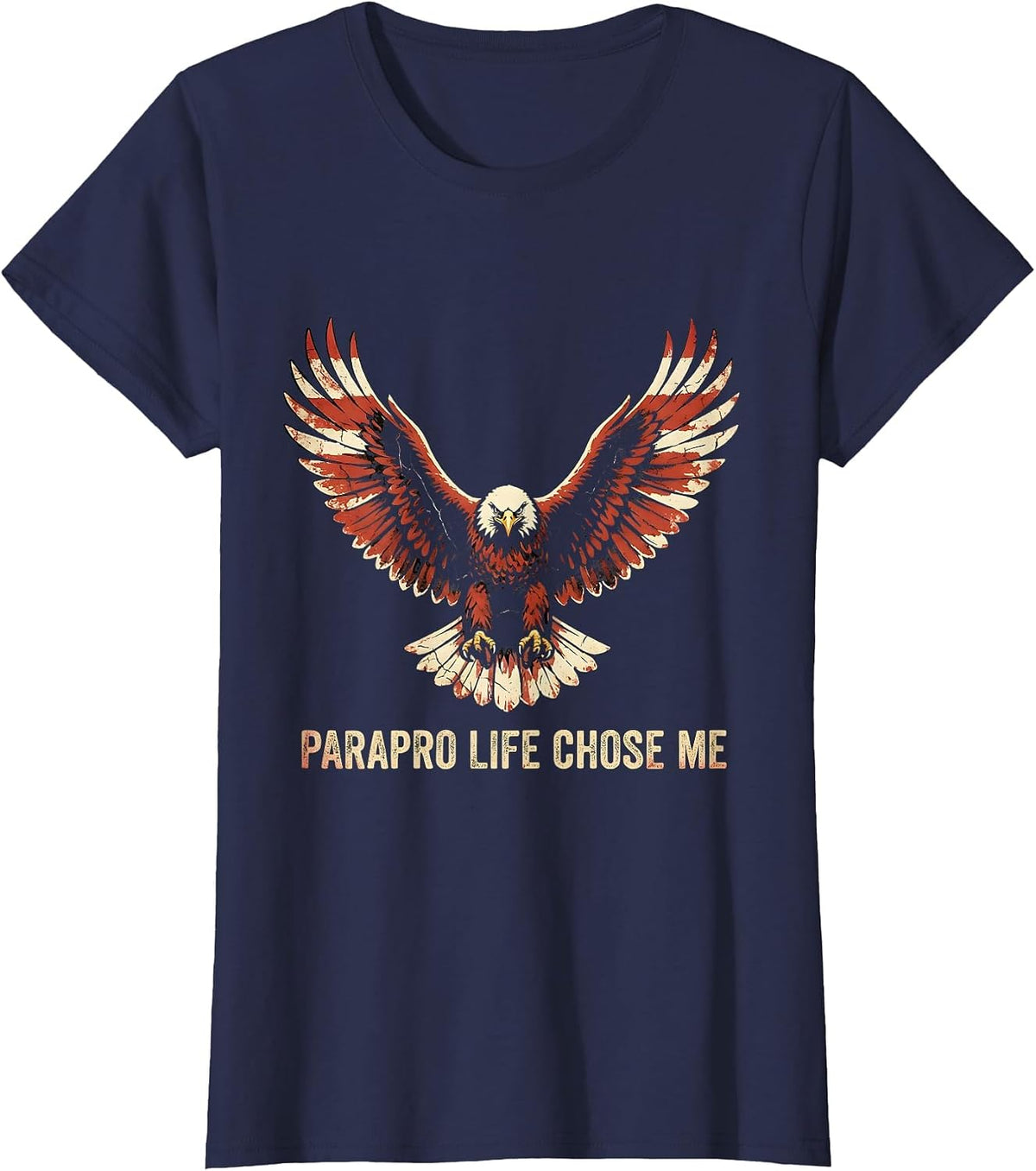 Women's Parapro Life Chose Me Paraprofessional Design T-Shirt - Navy Blue