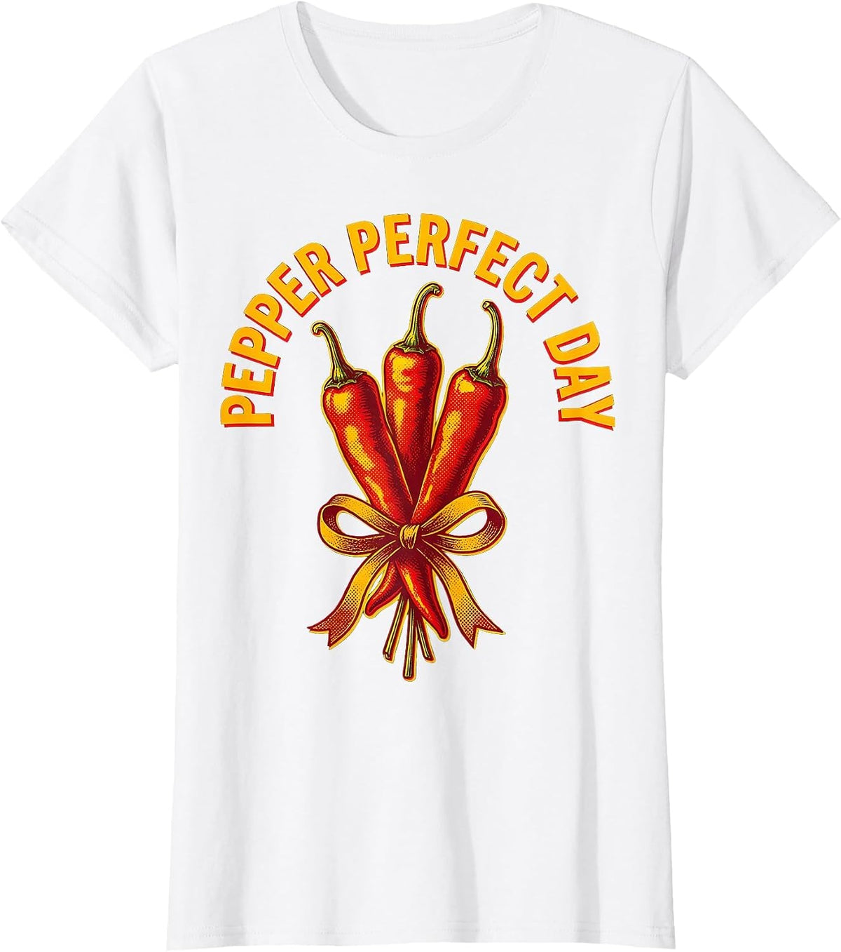 Pepper Perfect Day Cinco de Mayo Fiesta Design T-Shirt - White