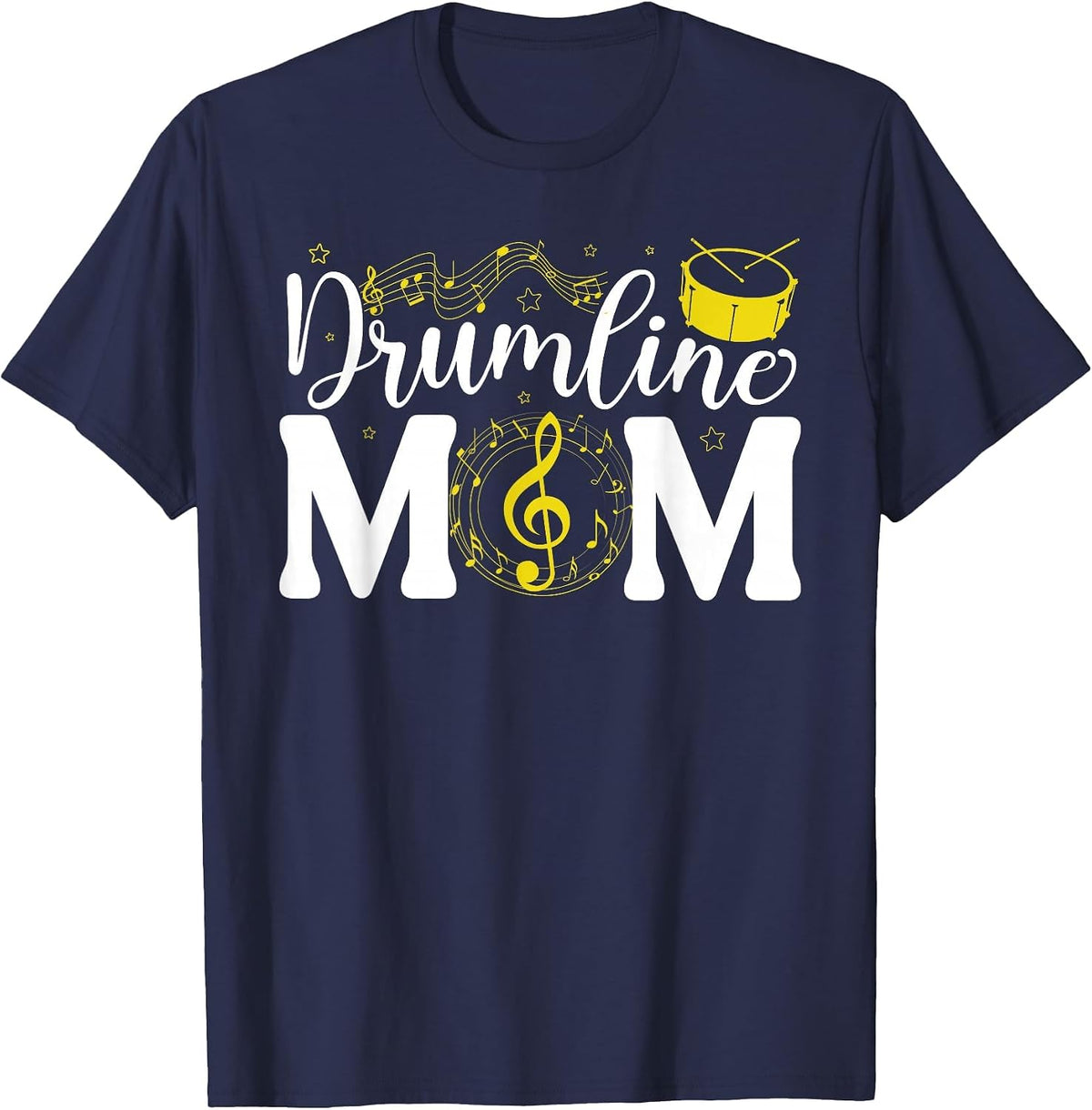 Drumline Mom Drumline Mother Drumline Mama T-Shirt - Navy Blue