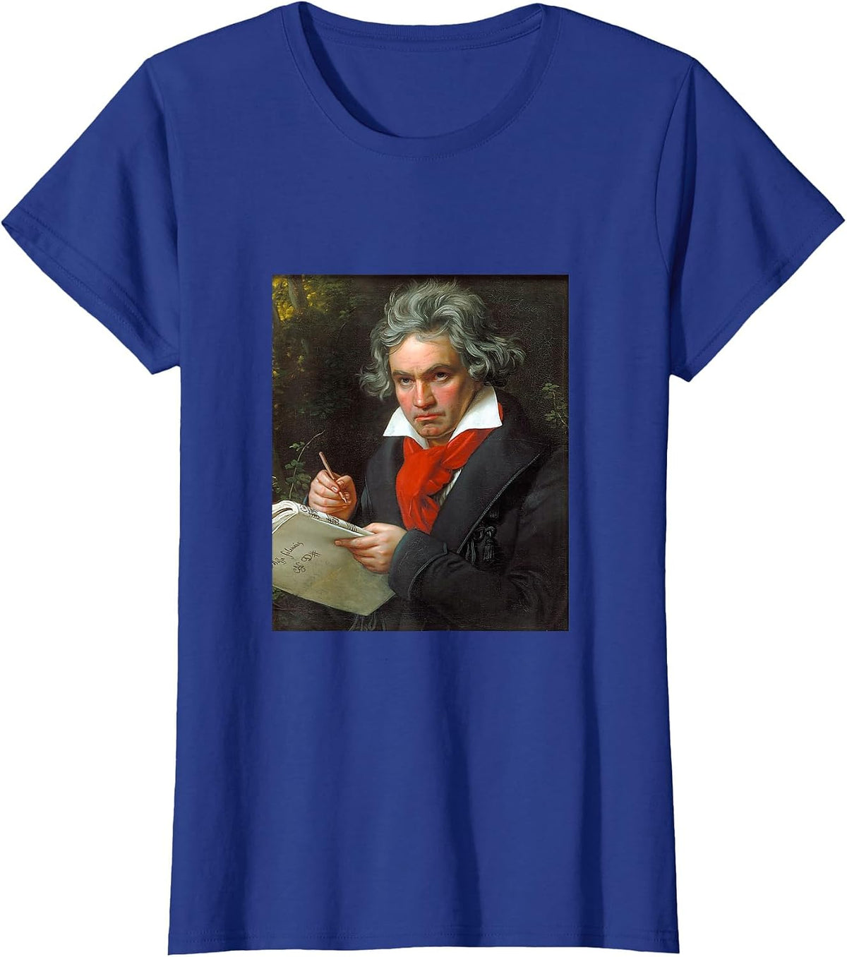 Ludwig Van Beethoven - Portrait T-Shirt - Royal Blue