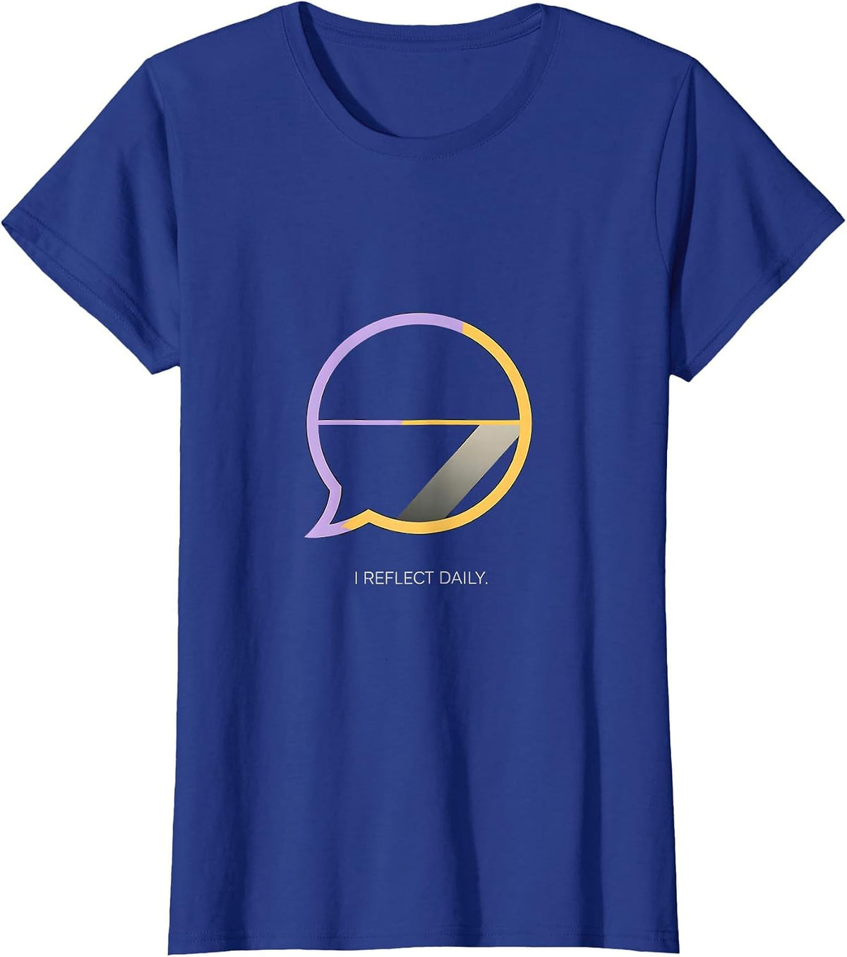 Women's I Reflect Daily Funny Teacher Frog Back To School Humor T-Shirt - Royal Blue
