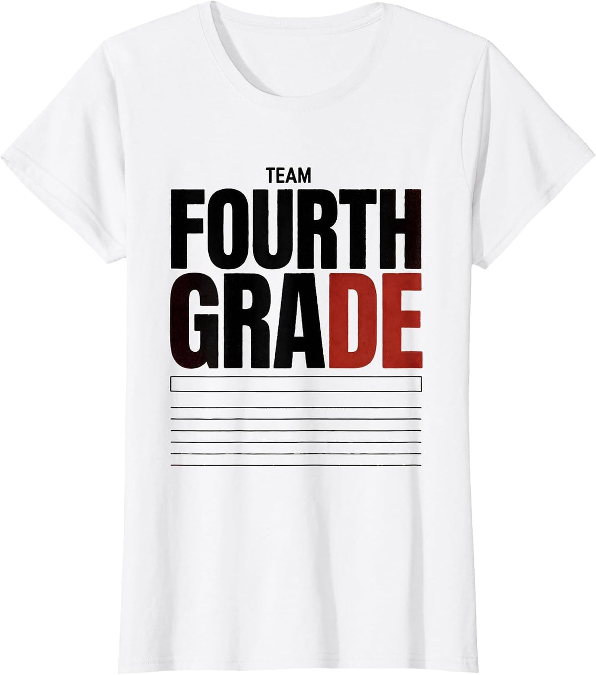 Team Fourth Grade Funny Back To School Student Teacher Gift T-Shirt - White