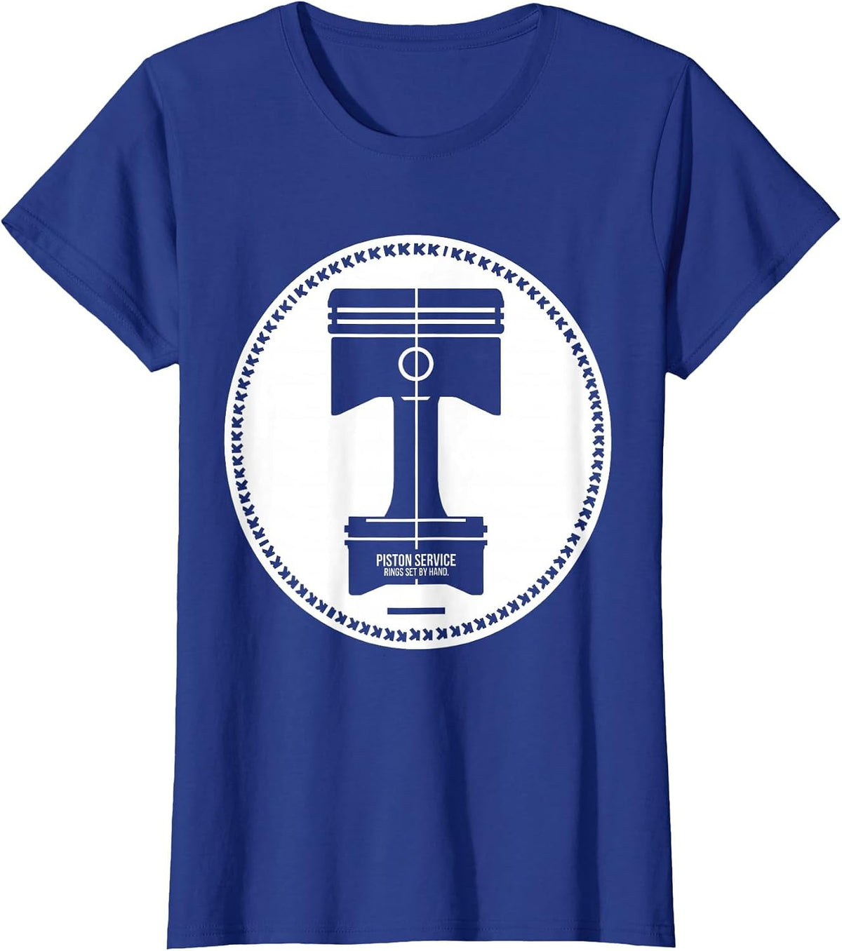 Women's Piston Service Rings Set By Hand Classic Muscle Car Hot Rod T-Shirt - Royal Blue