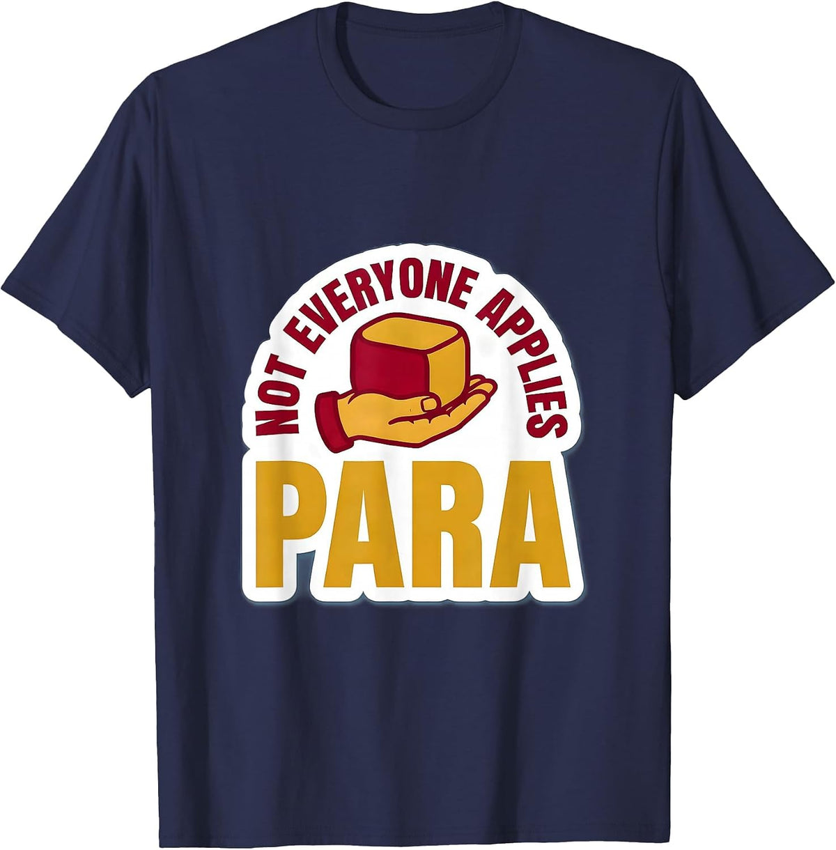 Men's Not Everyone Applies Para Paraprofessional School Aide T-Shirt - Navy Blue