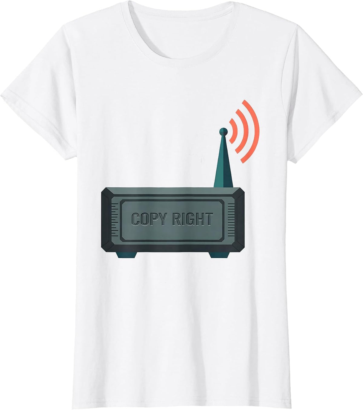 Copy Right Funny Ham Radio Operator Hobbyist Humor T-Shirt - White