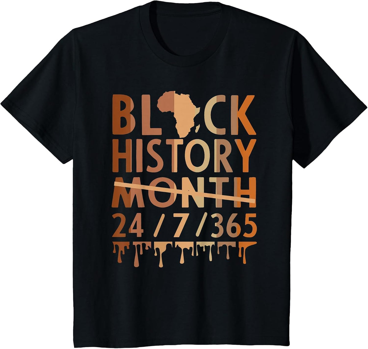 Black History Month 365 Black History Melanin Pride Women T-Shirt - Black