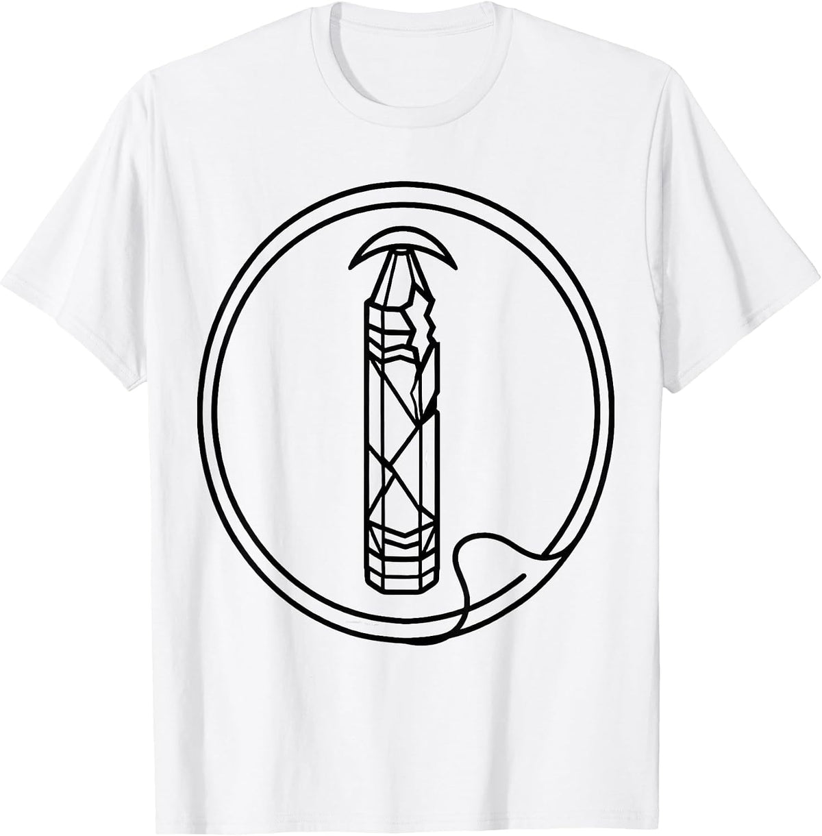 Men's Broken Crayon Line Art Mental Health Awareness Support T-Shirt - White