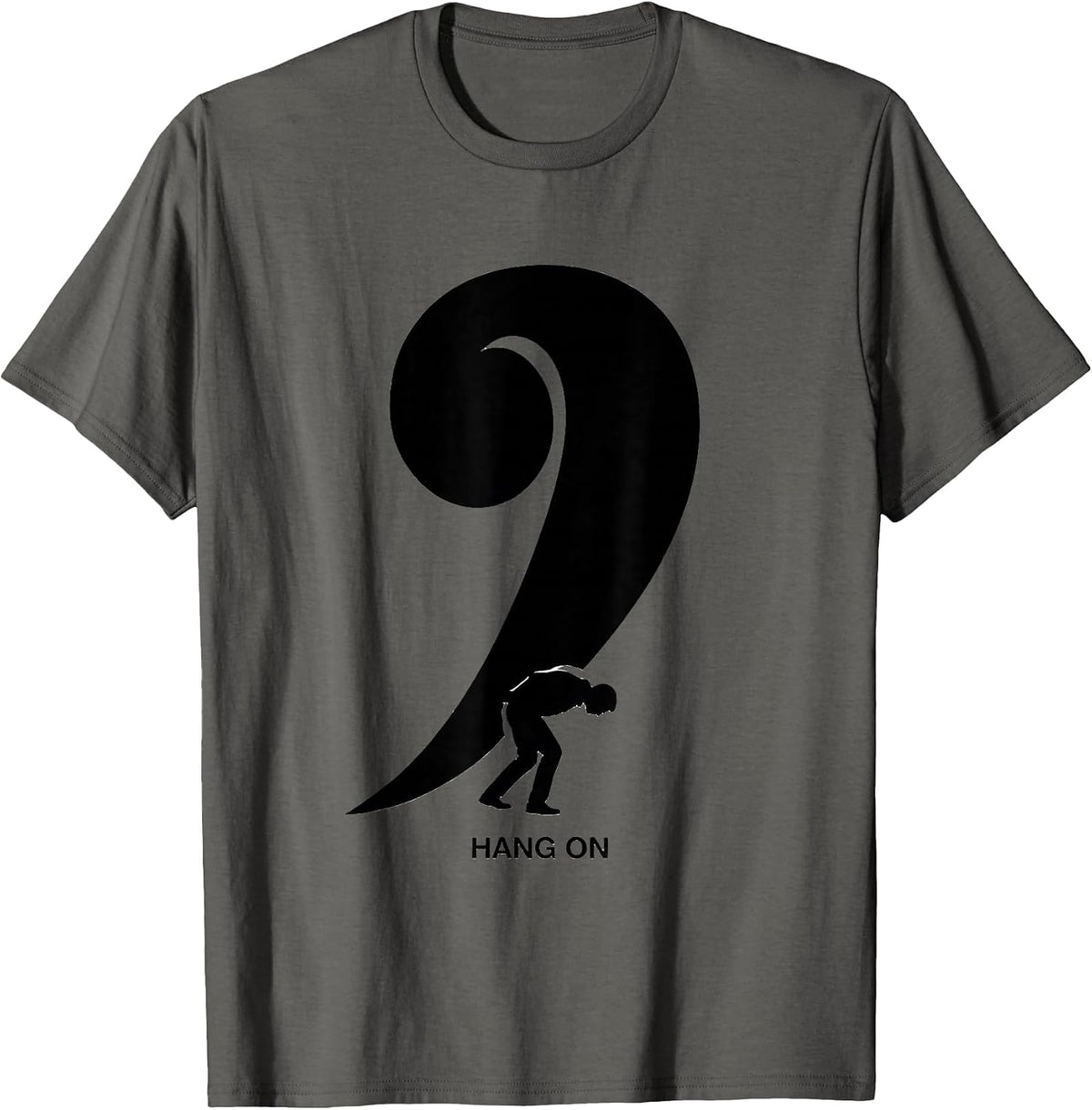 Men's Hang On Funny Grammar Police Punctuation Humor Teacher Gift T-Shirt - Asphalt Grey