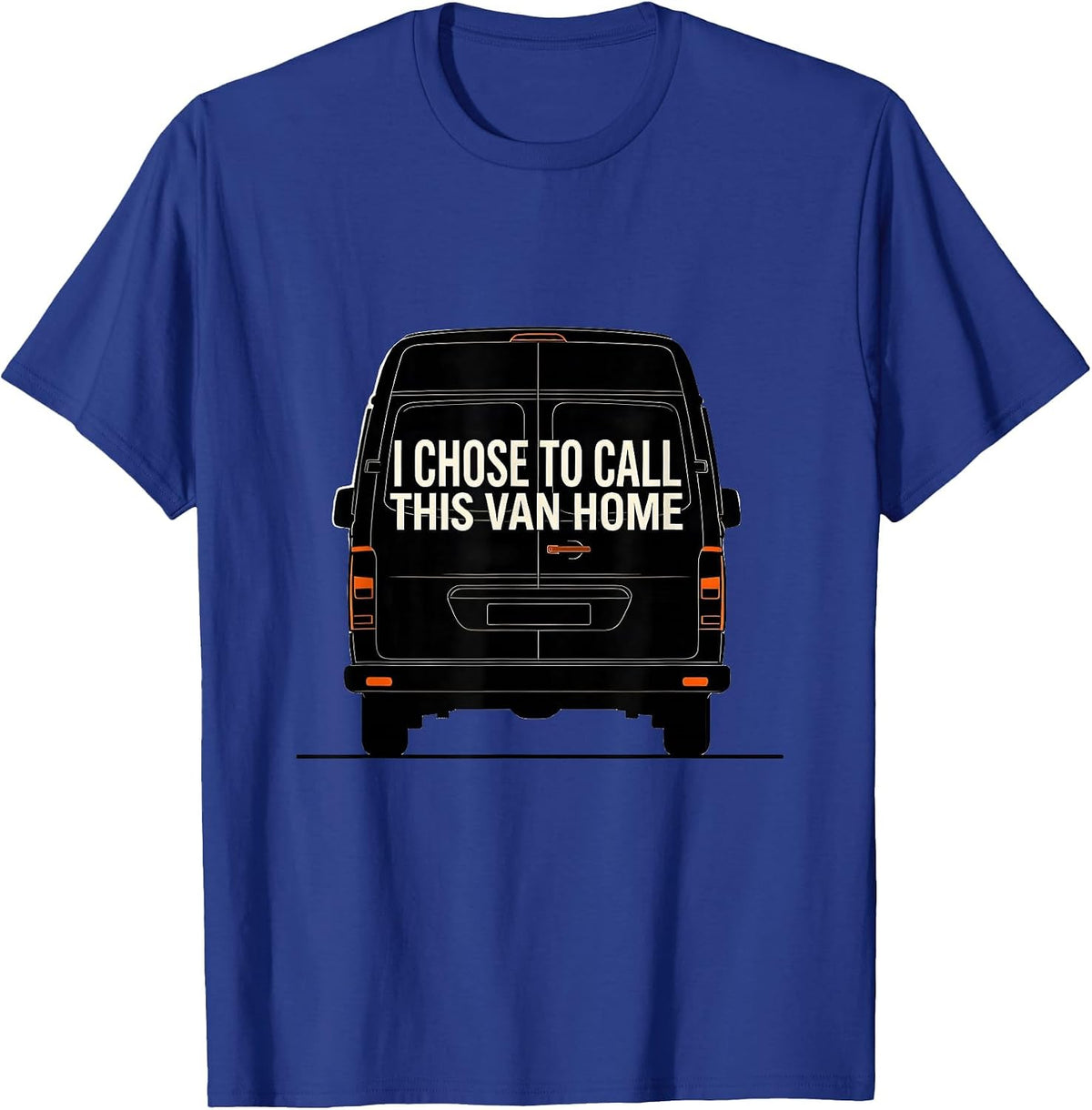 Men's I Chose To Call This Van Home Retro Van Life Nomad Gift T-Shirt - Royal Blue
