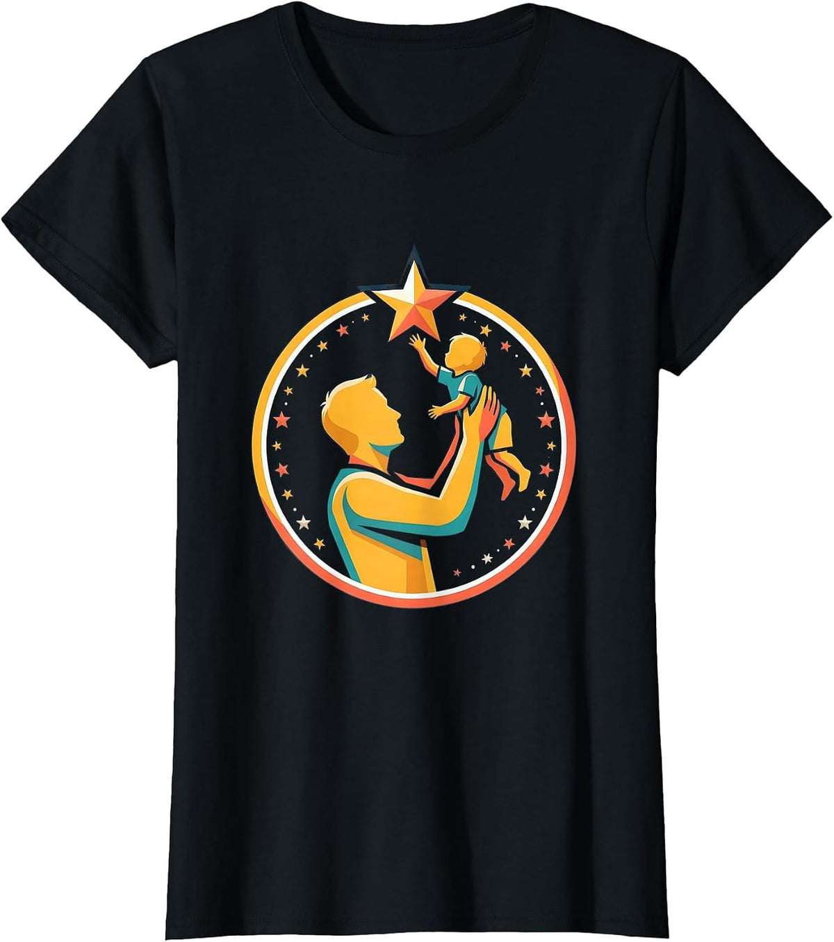 Women's Paraprofessional Reach for the Stars Graphic T-Shirt - Black