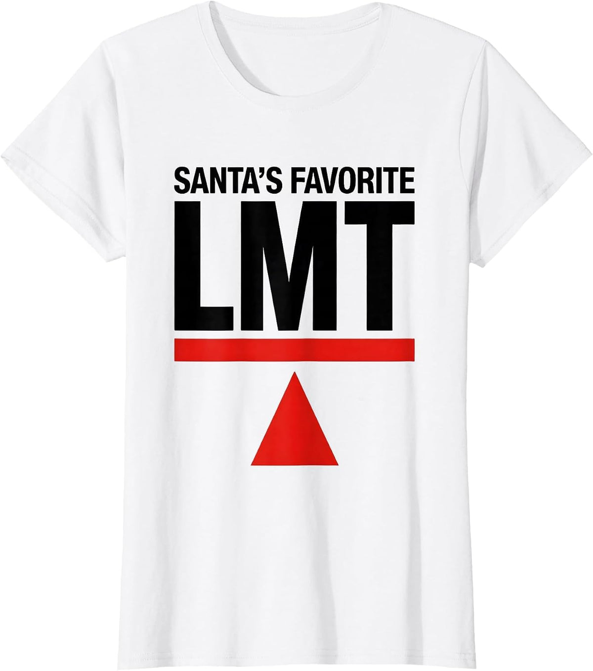 Women's Santa's Favorite LMT Funny Physical Therapy Christmas T-Shirt - White