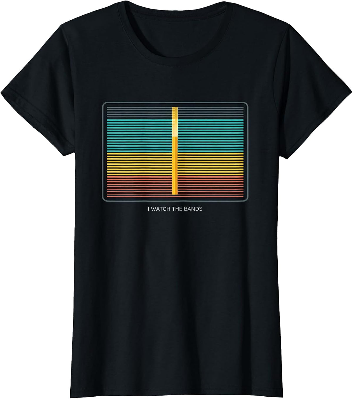 I Watch The Bands Funny Ham Radio Operator Enthusiast Humor T-Shirt - Black