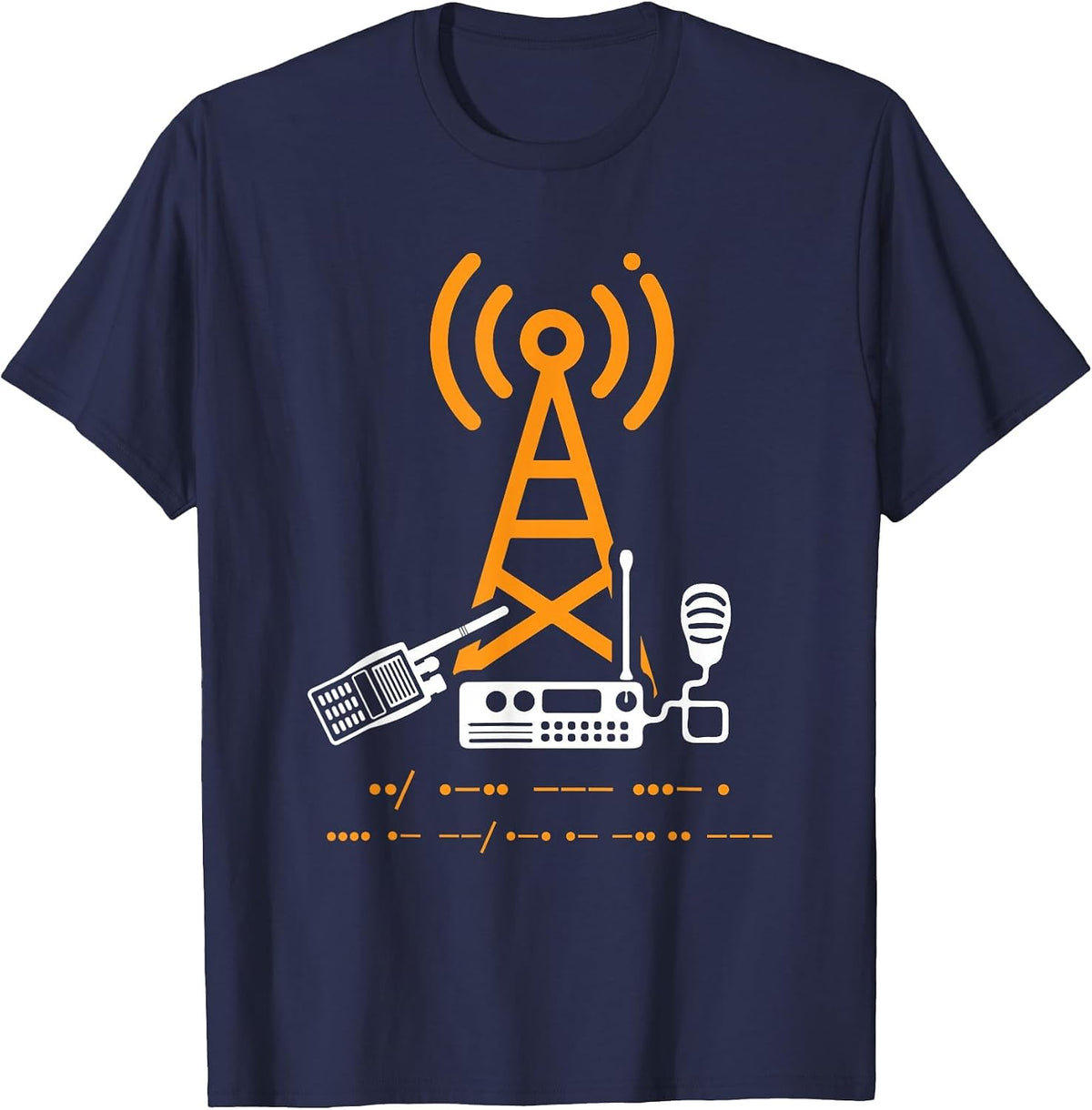 Morse Code Ham Radio - Ham Radio Operator T-Shirt - Navy Blue