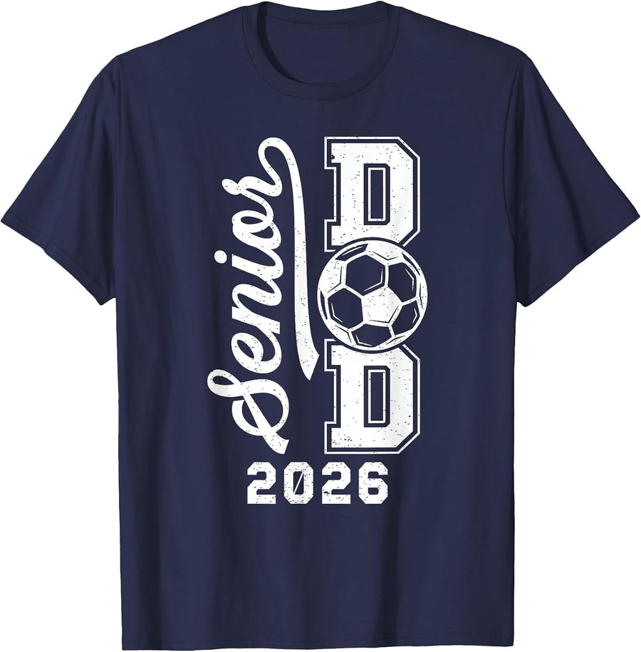 Soccer Senior Dad of A Senior Soccer Player Dad 2026 T-Shirt - Navy Blue