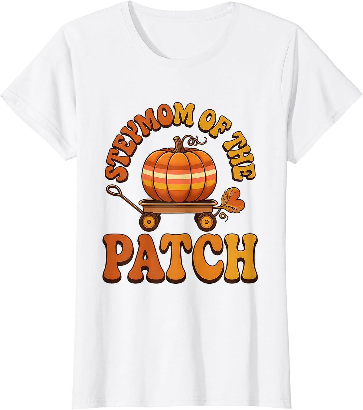 Stepmom of the Patch Retro 70s Matching Family Halloween T-Shirt - White