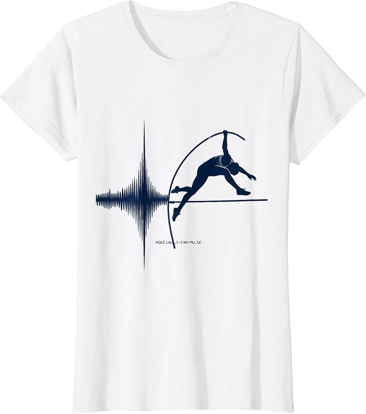 Women's Pole Vault Is My Pulse Sport Athlete Humor T-Shirt - White