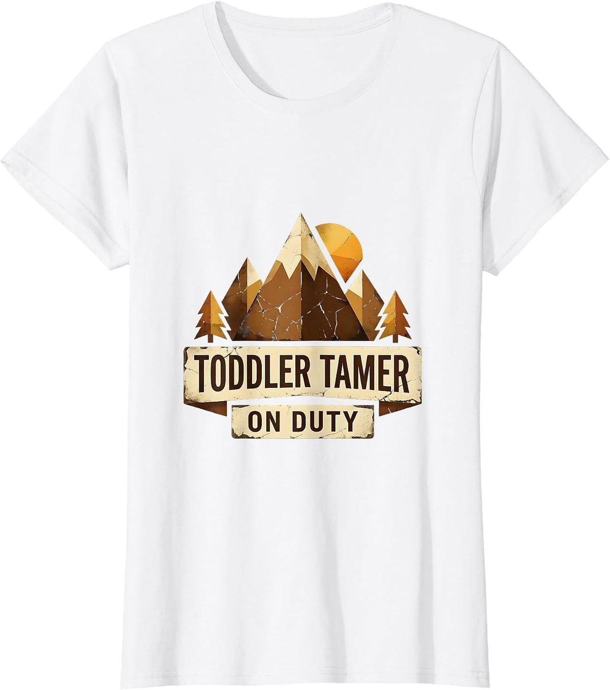Toddler Tamer On Duty Teacher Graphic Design T-Shirt - White