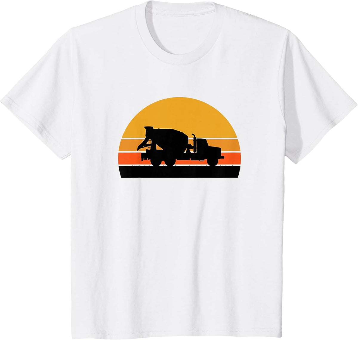 Cement Truck Driver Construction Vehicle Road Concrete T-Shirt - White