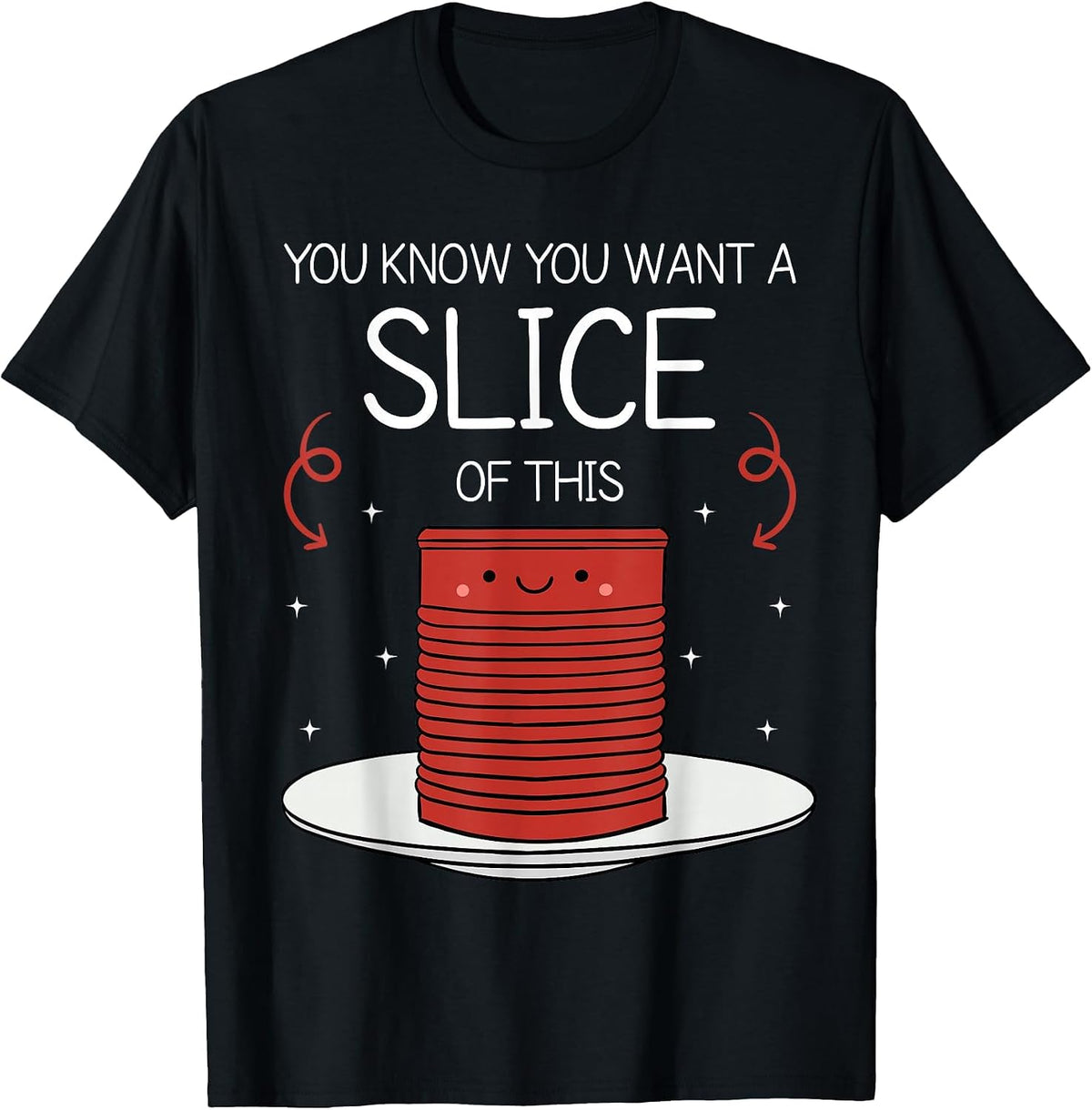 Funny Thanksgiving Canned Cranberry Sauce T-Shirt - Black