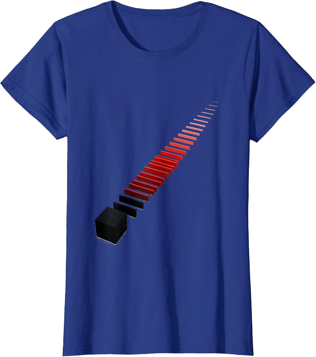 Women's Diagonal Pulse Bars Ham Radio Operator Humor T-Shirt - Royal Blue