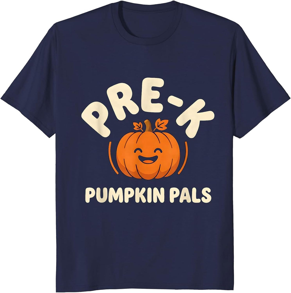 Men's Pre-K Pumpkin Pals Playful Preschool Halloween Teacher Kids T-Shirt - Navy Blue