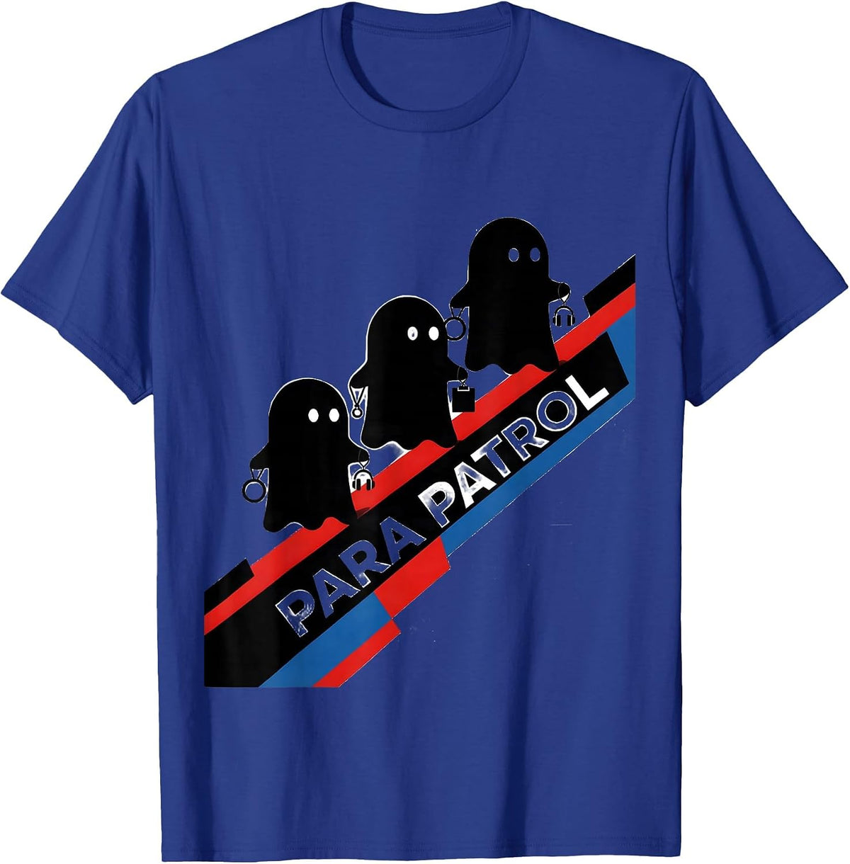 Para Patrol Bauhaus Modernist Paraprofessional Ghost T-Shirt - Royal Blue