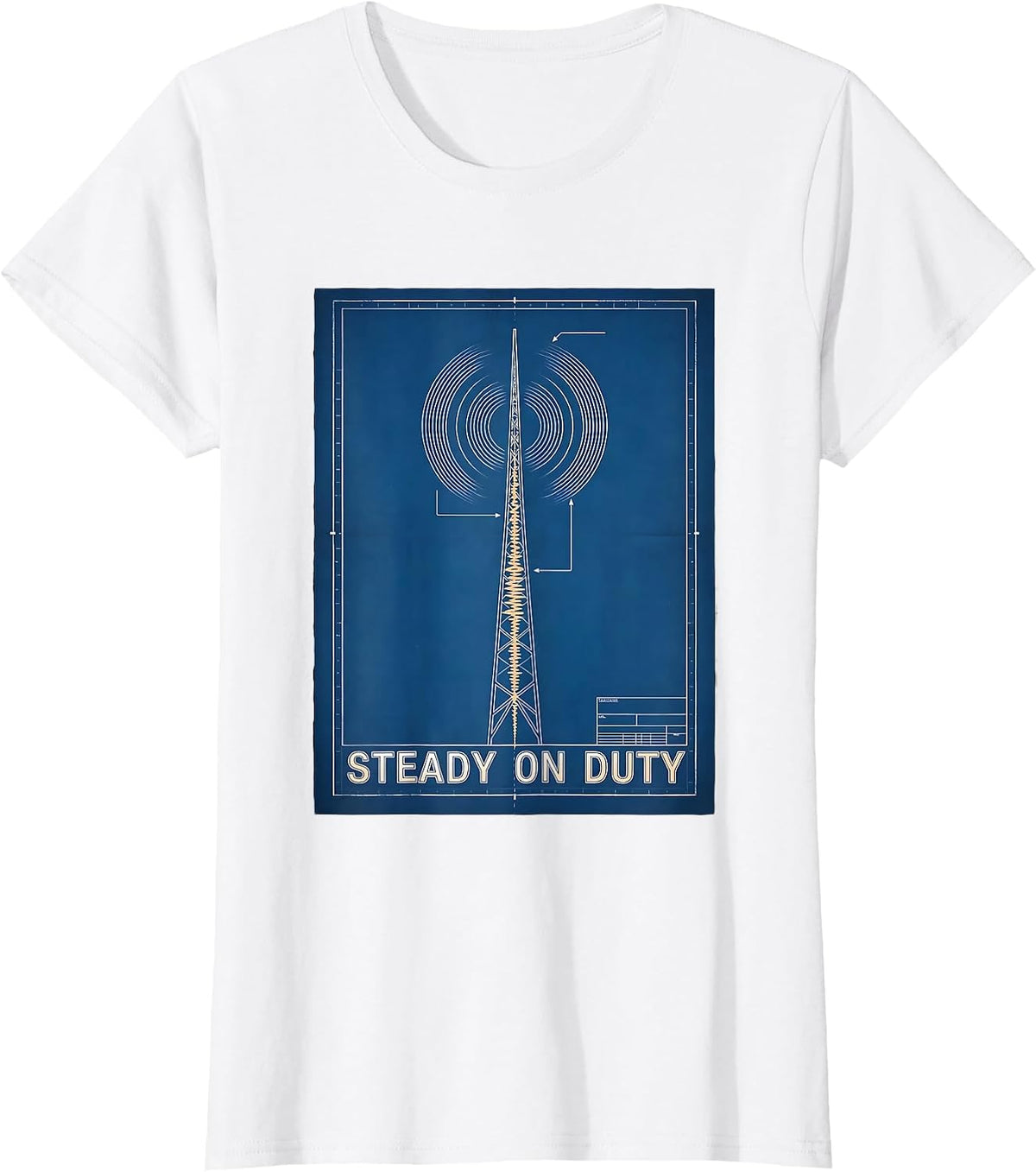 Steady On Duty Funny Ham Radio Amateur Radio Operator T-Shirt - White