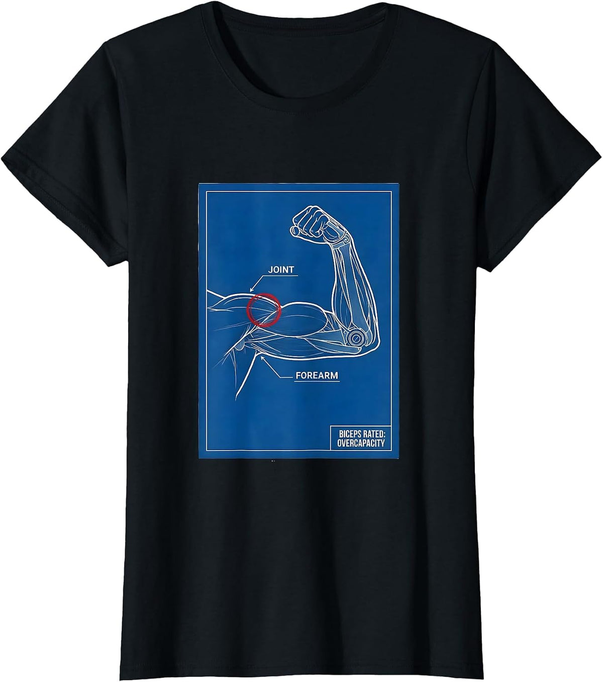 Biceps Rated: Overcapacity Technical Blueprint Gym T-Shirt - Black