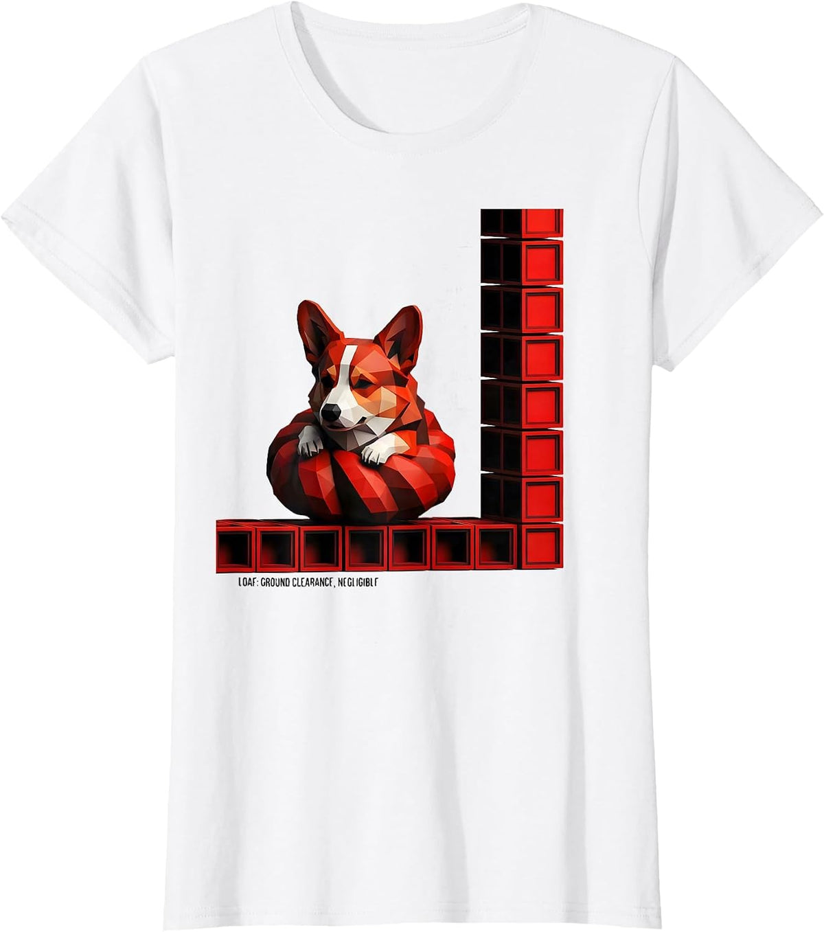Loaf: Ground Clearance, Negligible Funny Corgi Owner Retro T-Shirt - White