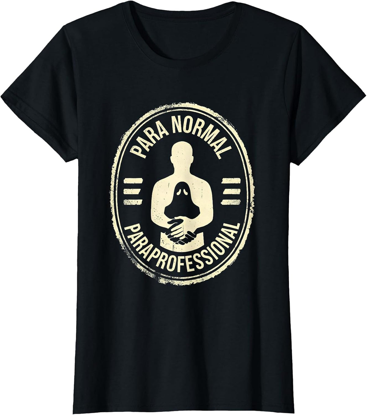 Para Normal Paraprofessional Ghost Halloween SpEd Teacher T-Shirt - Black