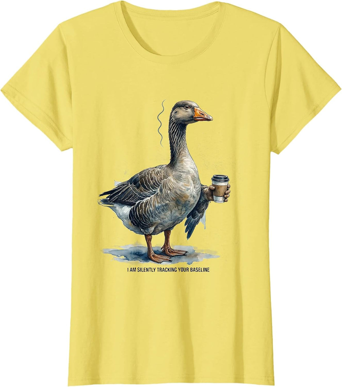Women's I Am Silently Tracking Your Baseline Dark Humor Therapist T-Shirt - Lemon Yellow