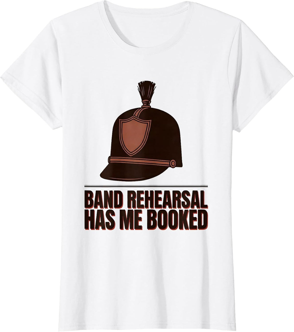 Women's Band Rehearsal Has Me Booked Funny Marching Band Camp Gift T-Shirt - White