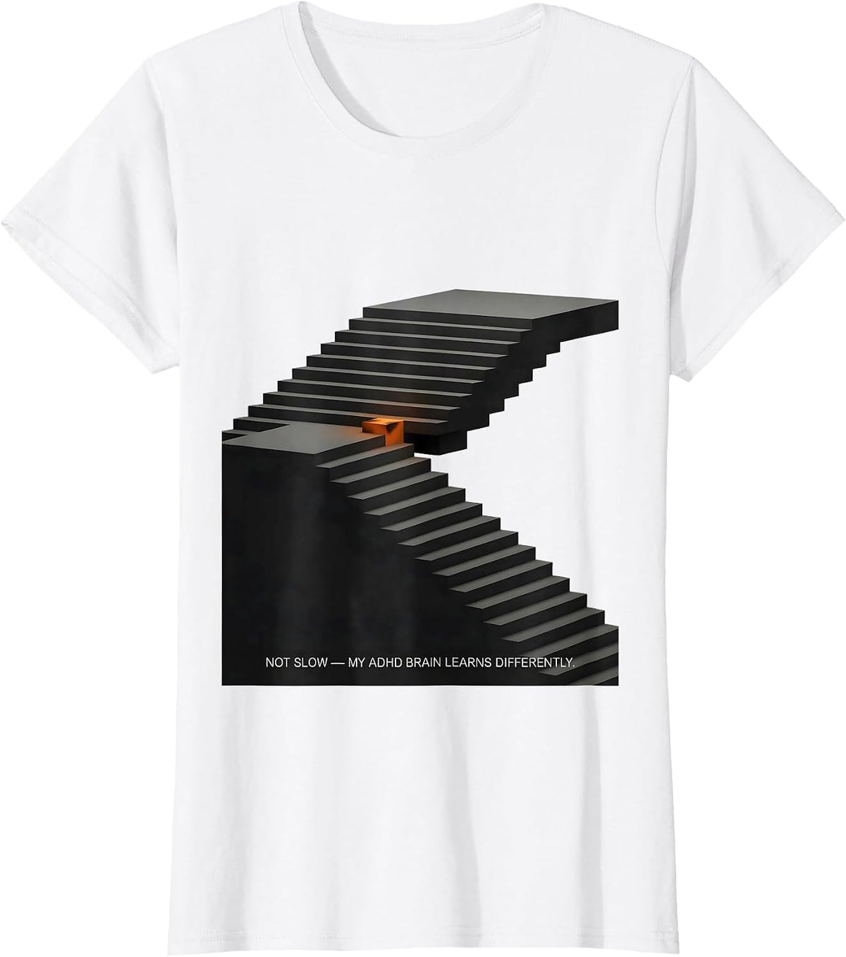Not Slow — My ADHD Brain Learns Differently Minimalist T-Shirt - White