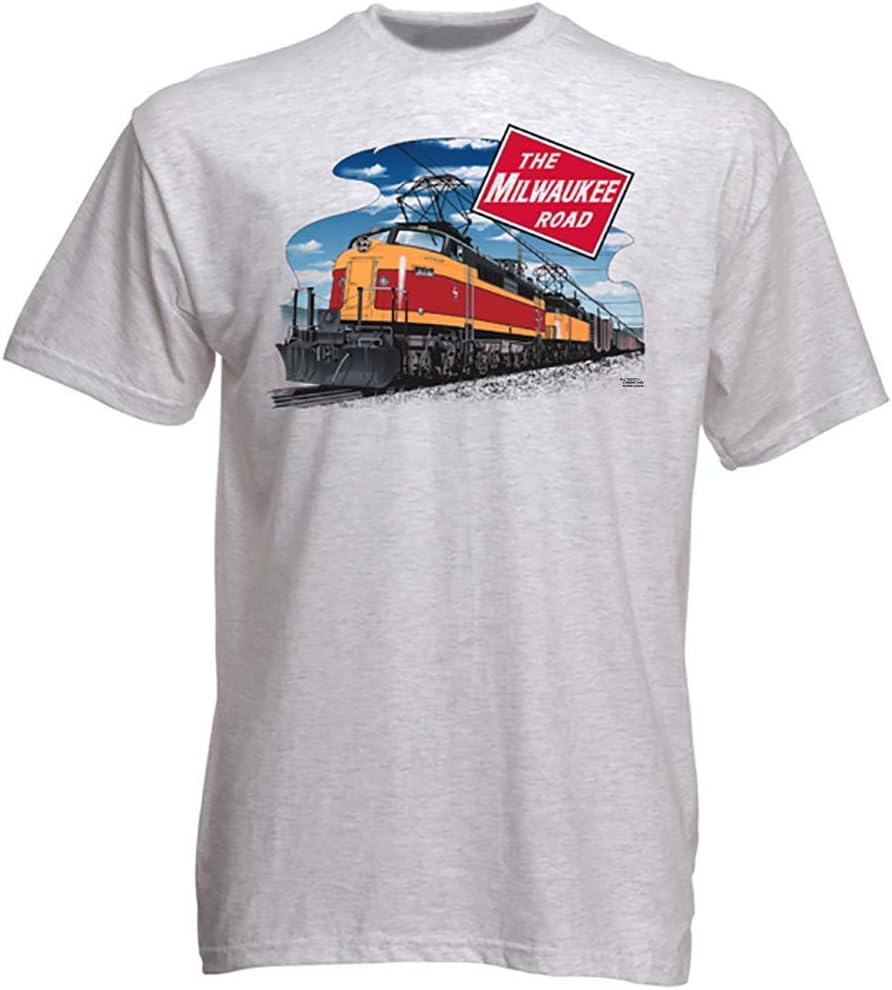 Milwaukee Road Little Joe Authentic Railroad T-Shirt Tee Shirt [10008] - Kids Grey