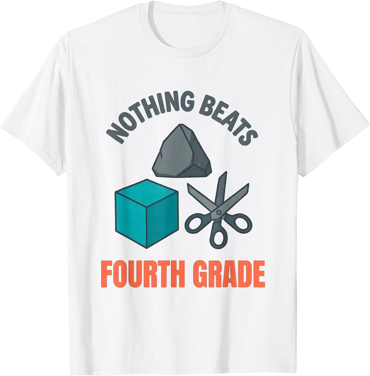 Nothing Beats Fourth Grade Funny Back To School Teacher T-Shirt - White