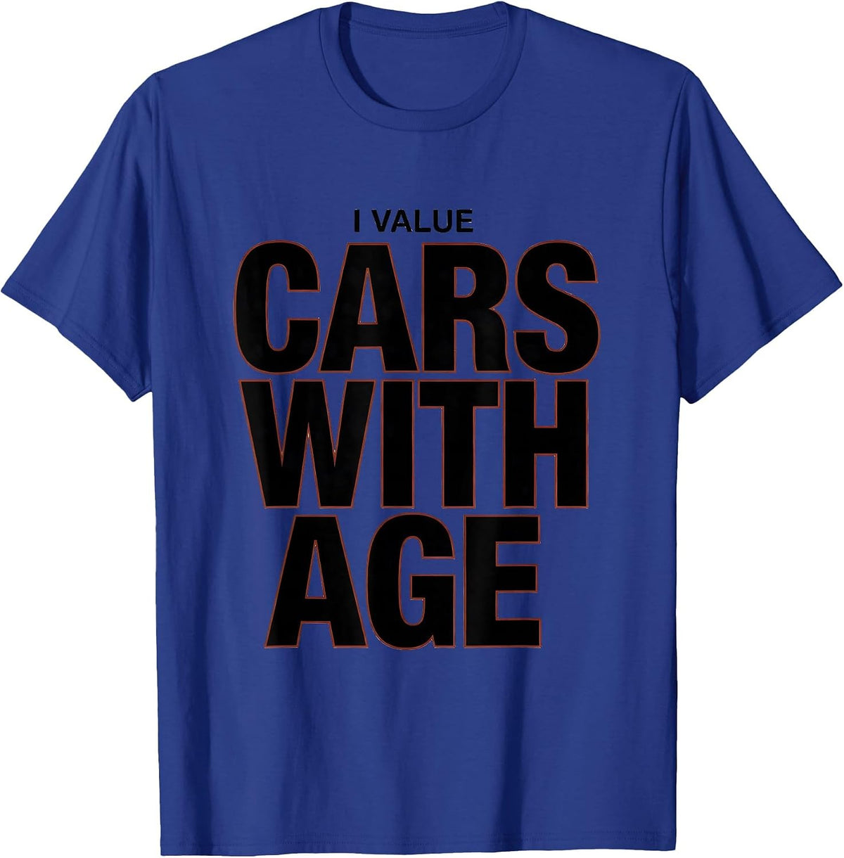 I Value Cars With Age Funny Classic Car Guy Humor T-Shirt - Royal Blue