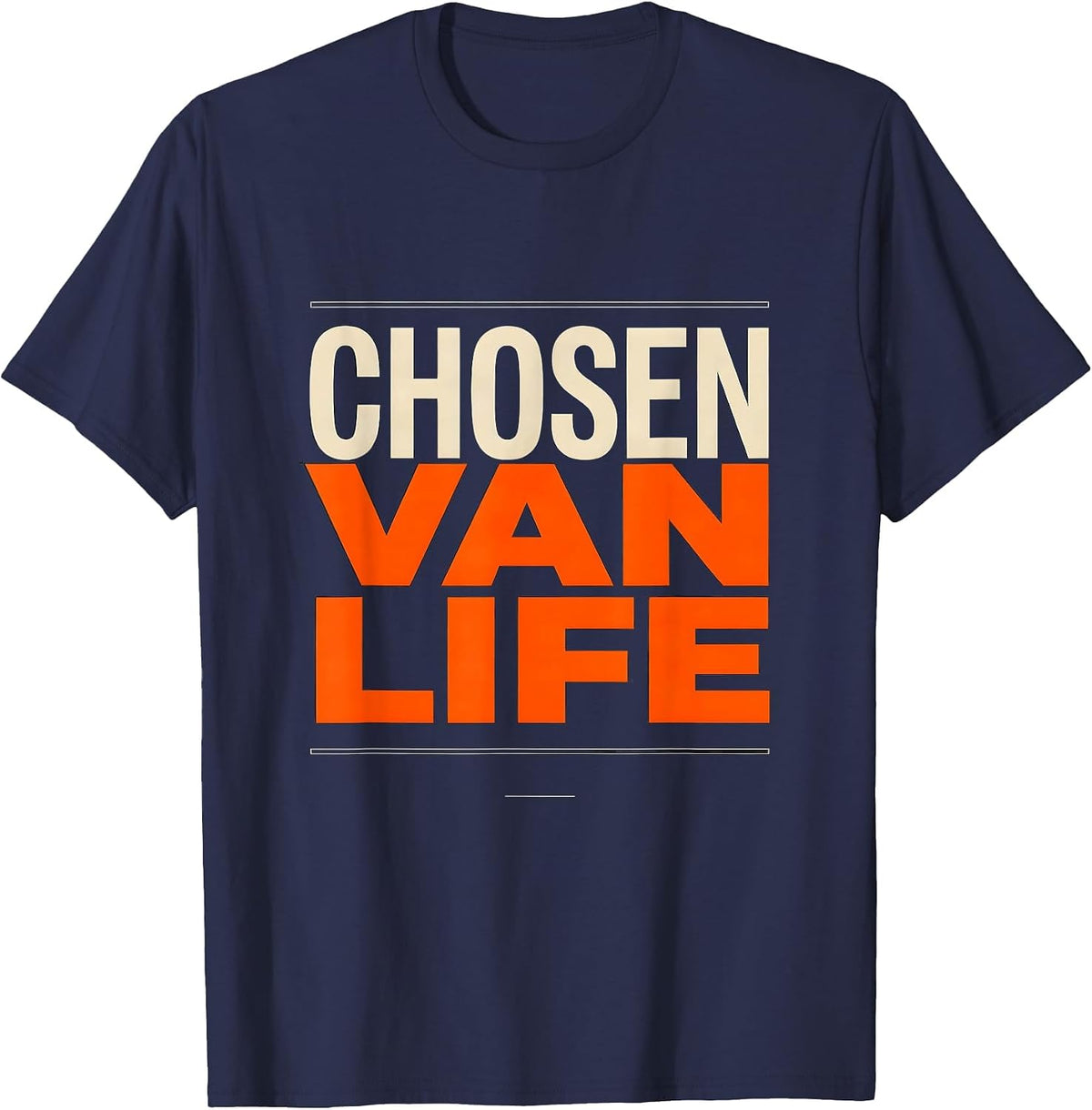 Men's Chosen Van Life Retro Van Dwellers Nomads Gift T-Shirt - Navy Blue
