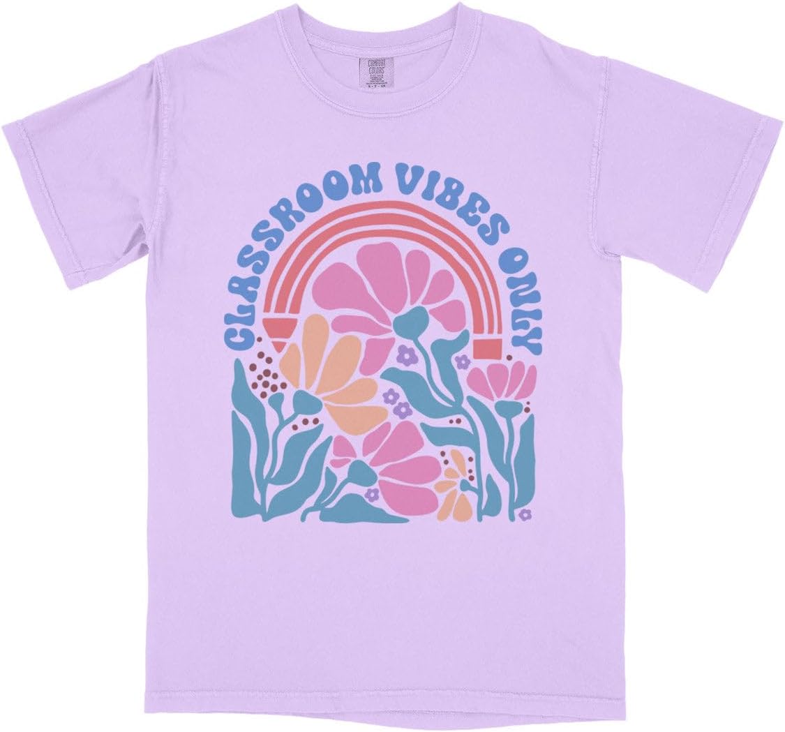 Classroom Vibes Only Comfort Colors Short Sleeve Tee Unisex - Orchid